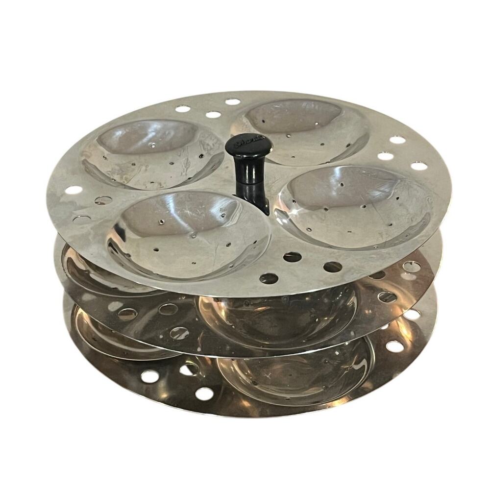 Sharda Stainless Steel Idli Standā 3 Tier Steamer Rack Indian Cooker Insert